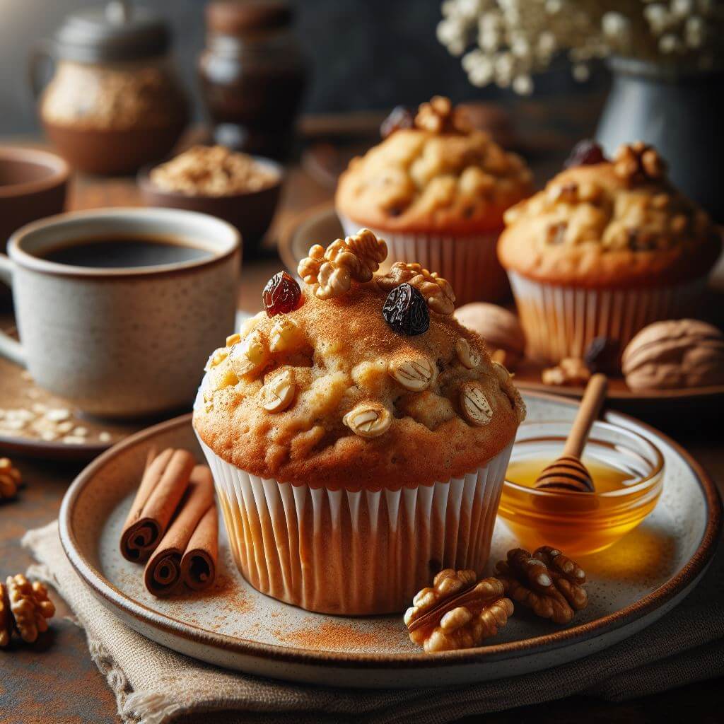 Muffins de Banana e Aveia para Começar o Dia com Energia!